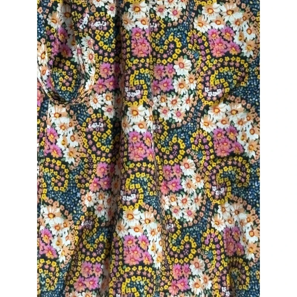 J Crew Collection Peasant Blouse Cotton Ditsy Floral Ratti Prism sz M